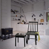 Four Seasons Courtyard 250 Pound Capacity Robust Classic Design Farmhouse Armless Indonesian Hardwood Chair for Indoor or Outdoor Use, Black Four Seasons Courtyard