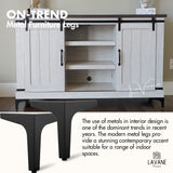 La Vane 4 inch Metal Furniture Legs, Set of 4 Modern Iron Diamond Triangle Furniture Feet DIY Replacement Black for Cabinet Cupboard Sofa Couch Chair Ottoman La Vane