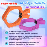 2 Pack Sublimation Tumblers Pinch,Tumbler Clamp for Sublimation,Cup Cradle for Crafting Tumblers,Sublimation Cup Holder Clamp for 20oz Cups,Mug Clamps for Sublimation Tumblers Supplies(Orange&Purple) SZLTZK