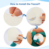 Temlum 40 Pcs Sublimation Air Freshener Blanks with 40 Pcs Tassels, Elastic Rope, Clear Bag, Sublimation Blanks Products DIY Air Freshener for Car, Home Hanging Decoration Sublimation Accessories Temlum