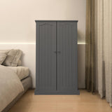 GEPELCN 50" LED Kitchen Pantry Cabinet Grey Storage Cabinet Food Pantry with Doors and Adjustable Shelves Freestanding Buffet Cupboards Sideboard for Kitchen Living Room and Dinning Room GEPELCN