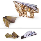 UGEARS Aeroplane Starter Ramp 3D Model Kit - Model Building Kits for Adults Teenagers - Laser Cut 3D Puzzle Wooden Construction Kit Creative 3D Wooden Puzzle Adults Model Making Set Without Glue UGEARS