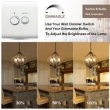 Eayaya Farmhouse Chandeliers for Dining Room, 6-Light Rustic Dining Room Light Fixture Over Table, Wood Black Hanging Pendant Lights Kitchen Island, Boho Chandelier for Bedrooms Entryway Living Room Eayaya