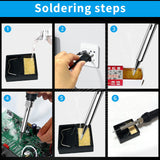 Soldering iron kit, 110V, 80W, fast heating within 10 seconds LCD digital adjustable temperature soldering iron gun, thermostatic soldering iron kit for electronic equipment FUMEIYI