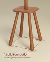 VASAGLE Coat Rack, Free Standing Coat Stand, Hall Coat Tree with 8 Hooks and Storage Shelf, 67.1 Inch Tall, for Coats, Hats, Bags, for Entryway, Hallway, Bedroom, Caramel Brown URCR033K01 VASAGLE