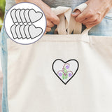 VILLCASE 10pcs Sublimation Iron-on Patches, Heart Shaped Blank Iron-on Fabric Patches, Heat Transfer Appliques, Fabric Repair Decorative Patches for Hats Clothes Jeans Backpacks VILLCASE