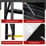 MDXEKE 5000lbs Garage Shelving Heavy Duty, 4-Tier Metal Adjustable Garage Shelves, Storage Shelves for Warehouse, Pantry, Basement, 59" W X 20" D X 79" H (Black+Yellow, 59x20x79) MDXEKE