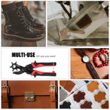 KingTool Leather Hole Punch Set, Super Heavy Duty Rotary Puncher, Multi Hole Sizes Maker Tool KingTool