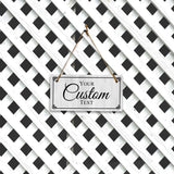 Signs ByLITA Customizable 5 x 10” Decorative Border Hanging Wall or Door Sign | Rustic Twine | Stylish Personalized Greeting Sign | Home or Business Personalized Signage Signs ByLITA