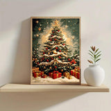 Winter Christmas Tree Star Diamond Art Kits for Adults, 5D Diamond Painting Kits for Adults Beginners, DIY Full Round Drill Diamond Dot Painting Gem Art Kits for Adult, Home Wall Decor 11.8x15.7 Inch VCLKDIY