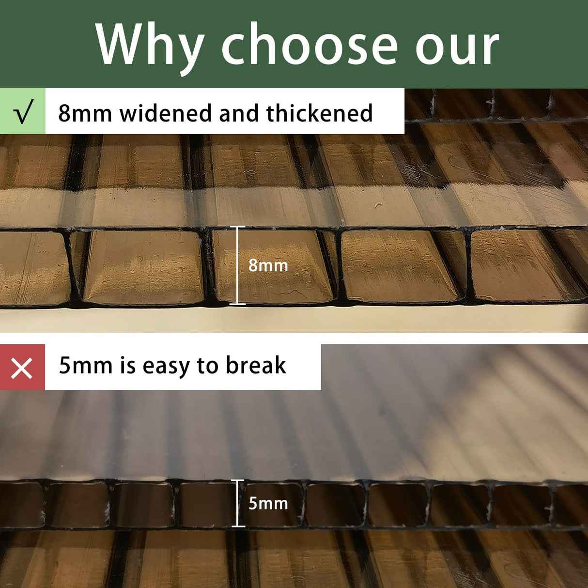 BPS 13' x 10' Wall Mount Gazebo Outdoor Pergola, Polycarbonate Gazebo with Water-Resistant and UV-Fighting Panels Canopy BPS