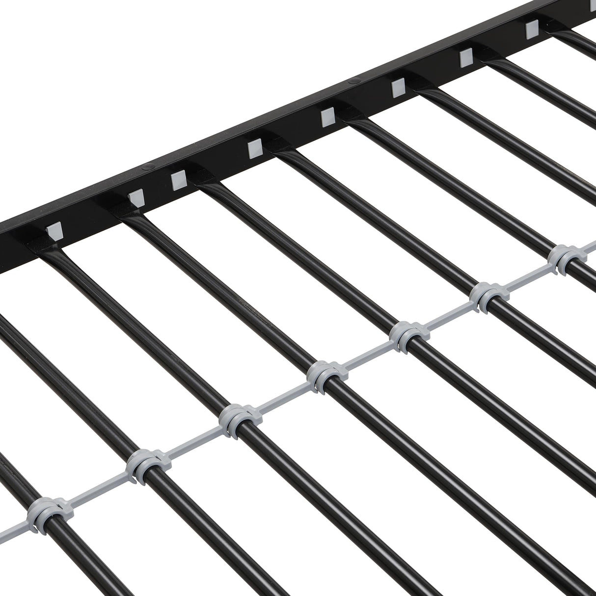 Rophefx Twin Over Full Bunk Beds with Trundle, Heavy Duty Metal Bed Frame with Safety Rail 2 Side Ladders Triple Bunk Bed No Box Spring Needed Space-Saving, Black Rophefx