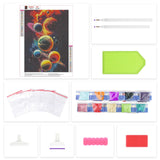 Lxmsja Planets Diamond Art Kits for Adults, Solar System DIY Full Drill Diamond Painting Kits for Beginners, 5D Gem Art Crafts for Adults, Home Wall Decor 12x16 inch Lxmsja