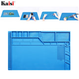 Kaisi Soldering Mat with Scale Ruler and Screw Position for Soldering, Phone and Computer Repair, Size: 21.6 x 13.8 Inches HengTianMei