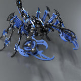 Scorpion 3D Metal Puzzles Kits for Adults Teens – 454 Pcs – Mechanical Assembly Models – 4 Hours to Build – Ideal for Gifts and Decorations (Blue and Black) Metalkitor