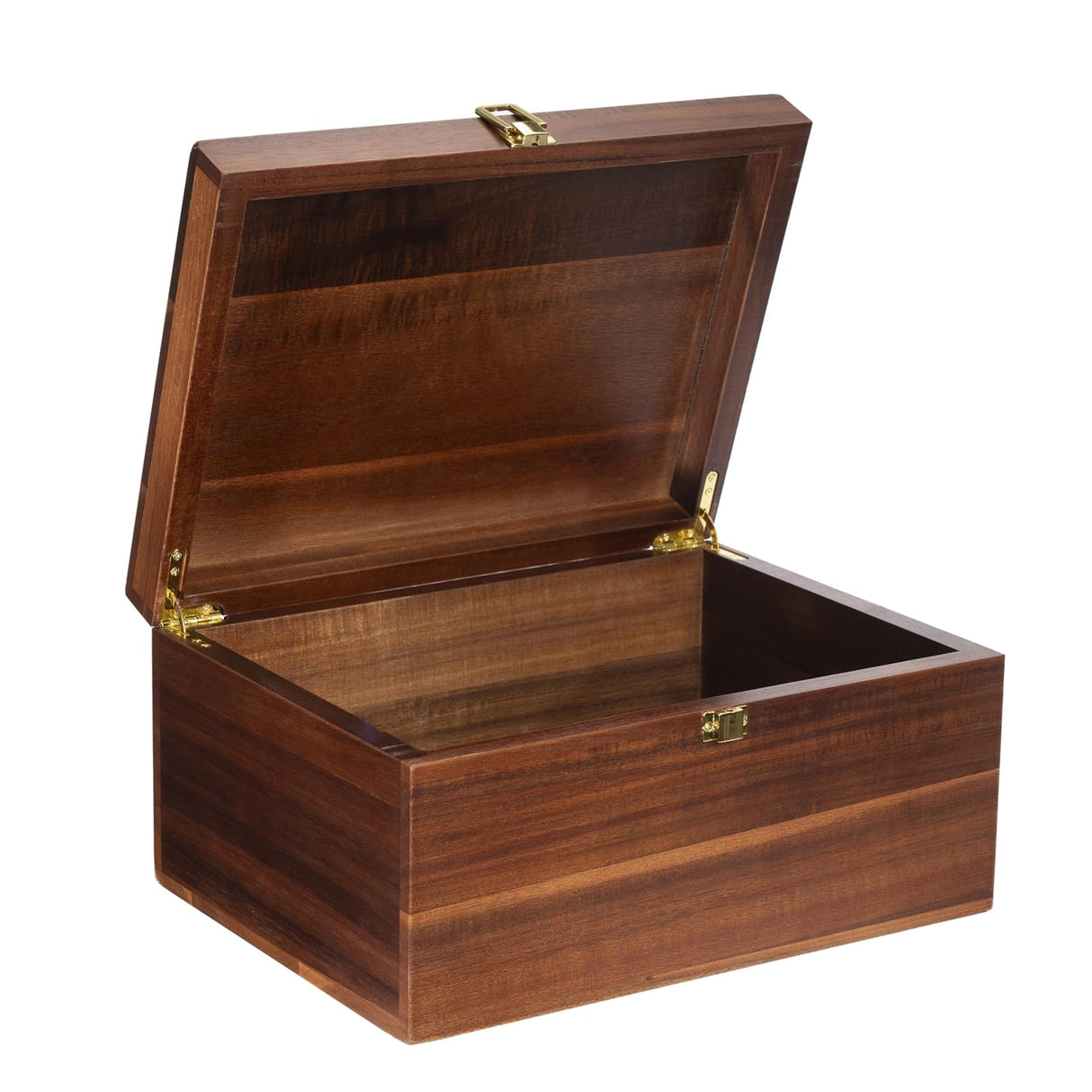 NLGQ Large Wooden Storage Box - Wood Box with Lid for Home Decor, Ideal for Keepsakes, Trinkets, Jewelry & Other Stash, 12.5x9.4x6.1 IN, Wood Keepsake Memory Gift Box, Rustic Design-WB004- X Large NLGQ