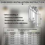 AZDHOME 24x26 Aluminum Alloy Frame Bathroom Medicine Cabinet Mirror,Recessed or Surface Mounted,Reversible L/R Door,Adjustable Shelves,Assembly Required AZDHOME