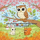 Owl & Friends: A Whimsical Four-Season Coloring Adventure WoodArtSupply