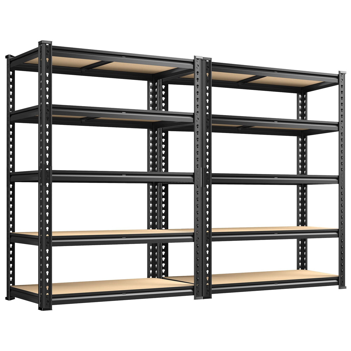 REIBII 2020LBS Storage Shelves 5 Tier Garage Shelving Heavy Duty Adjustable Garage Shelves, Utility Rack Shelf, Shelving Units for Storage Warehouse Pantry Closet, 35.5" W x 11.9" D x 72" H, 2 Pack REIBII