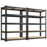 REIBII 2020LBS Storage Shelves 5 Tier Garage Shelving Heavy Duty Adjustable Garage Shelves, Utility Rack Shelf, Shelving Units for Storage Warehouse Pantry Closet, 35.5" W x 11.9" D x 72" H, 2 Pack REIBII