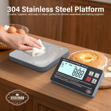 AWLKIM® Digital Kitchen Food Scale -Detachable Display Electronic Weight Scale for Baking, Bread Making & Coffee Brewing, 304 Stainless Steel Platform, Backlit LCD, Count Mode, Wall-Mount & Tilt Stand AWLKIM