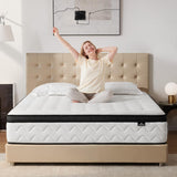 SNFPNE Full Size Mattress 12 Inch - Medium Firm Hybrid Mattress Full with Memory Foam & Zoned Pocket Springs for Pressure Relief, Motion Isolation | Fiberglass-Free, CertiPUR-US Certified | 75" x 54" SNFPNE