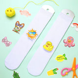 Coume 4 Pieces Sublimation Blank Socks Set, Including 2 Pieces Metal Straight Style Sock Jigs, 2 Pairs Sublimation Blank Socks for Heat Press Transfer Dye Sublimation Printing DIY Pattern Designs Coume