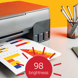 Office Depot® Inkjet And Laser Paper, 1 Ream, White, Letter Size (8 1/2" x 11"), Ream Of 500 Sheets, 28 Lb, 98 Brightness Office Depot