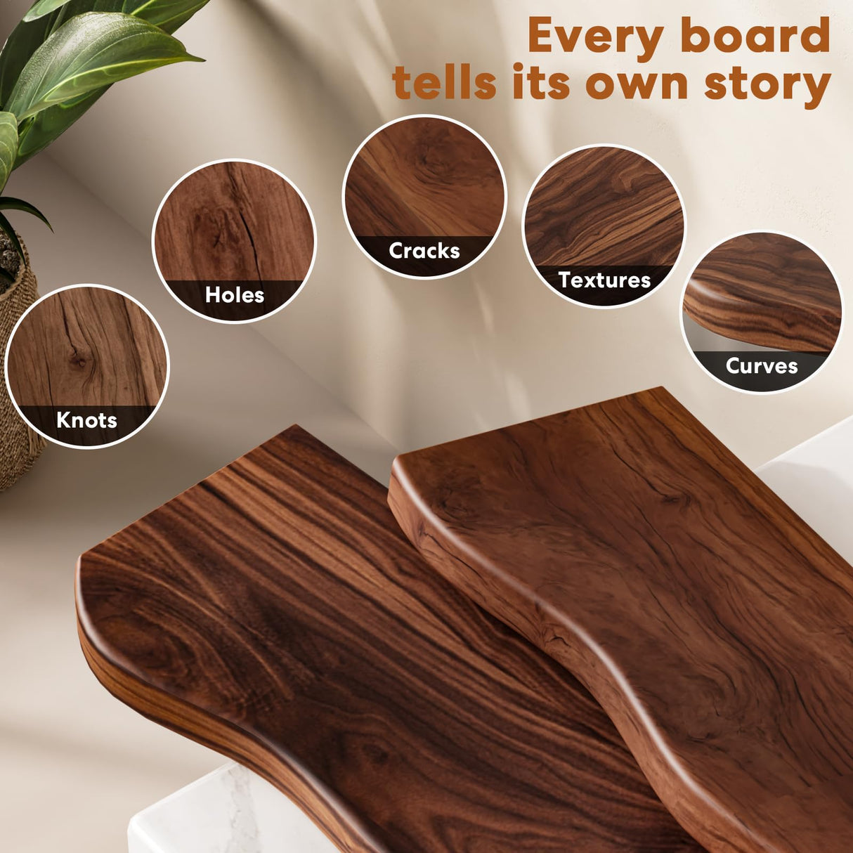 Avytronx Floating Shelves for Wall, 24 inch Rustic Wooden Floating Shelves, Wall-Mounted Floating Bookshelf, Hanging Shelves with Unique Natural Grain for Living Room, Bedroom, Kitchen (Walnut Color) Avytronx