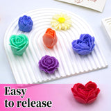 MUXIUNT 6Pcs Rose Flower Candle Resin Mold Silicone Flower Rose Mold for Candle Making Large 3D Heart Rose Tulip Daisy Peony Valentine Mother Day Silicone Candle Mold for Soy Wax Beeswax Resin Craft MUXIUNT