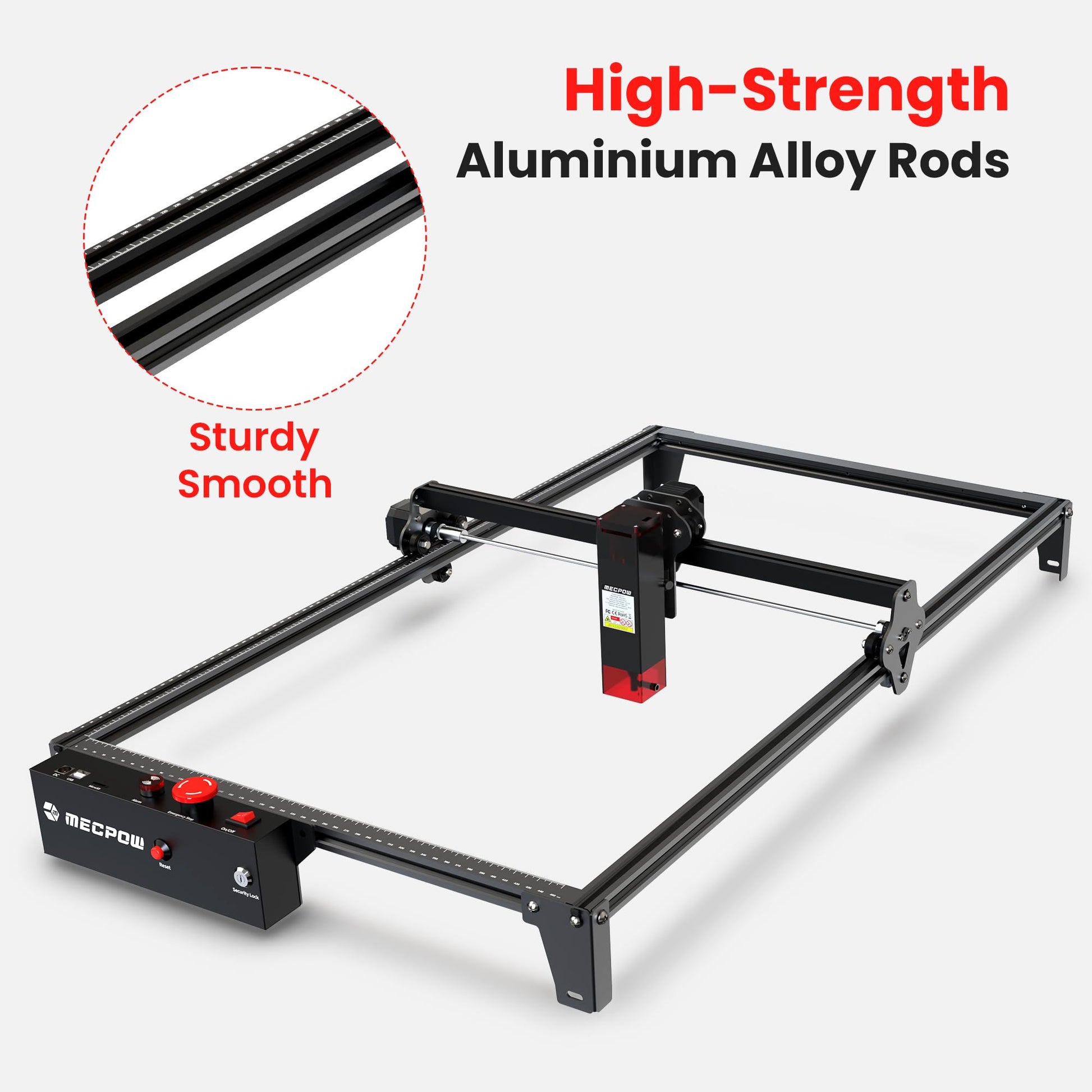 Mecpow X3 Series Y-axis Extension Kit, EX3 Laser Engraver Area Expansion Kit for 5W/10W Laser Cutter, Engraving Area is Expanded to 15.7 * 29.5"(410 * 750mm), Longer Laser Engraving and Cutti - WoodArtSupply