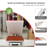 16x24 Inch Heat Press, 110V 2000W High Pressure Clamshell Heat Press Machine for T-Shirt, Professional Digital Control Heat Transfer Machine for Sublimation, Fast Heating and Sliding Base Design, Pink Anranni