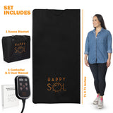 Happy Sol Far Infrared Sauna Blanket for Home, Portable Infrared Sauna Blanket for Therapy, Sauna Blanket for Detox, Suitable for Relaxation and Exercise Recovery, Very Low EMF Happy Sol