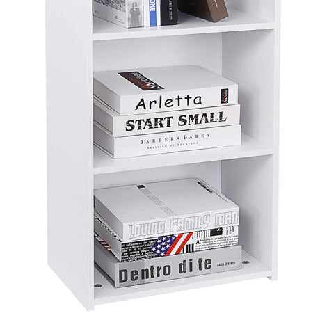 ZENY 5-Tier Shelf Bookcase, Freestanding Wood Storage Display Open Bookshelf for Home Office, White ZENY