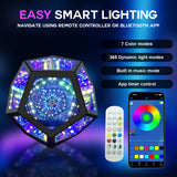 Lumoonosity Infinity Mirror Light - Dodecahedron Light for USB Powered - Infinity Lamp for Customizable Color Changing - Dodecahedron Lamp with Music Sync with Timer Function Lumoonosity