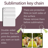 AiDiYGECO 60PCS Sublimation Ornament Blanks Keychain with Tassels Double Sided MDF Sublimation Blanks Bulk Christmas tree decorations for Sublimation Keychains Craft AiDiYGECO