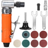Baisiky 1/4" Mini Air Die Grinder Kit Right Angle 90 Degree Pneumatic Sander 20,000RPM High Speed with 1/4"(6MM) and 1/8"(3MM) Collets for Grinding, Polishing and More Baisiky