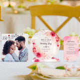 PYD Life 6 Pack Sublimation Acrylic Sign Plaque Display Blanks 5.9" Round with 5.1" x 1.8" Sublimation Acrylic Sheets Stand Thickness 1/6"(4mm) Custom Table Sign for Store Restaurant Party PYD Life