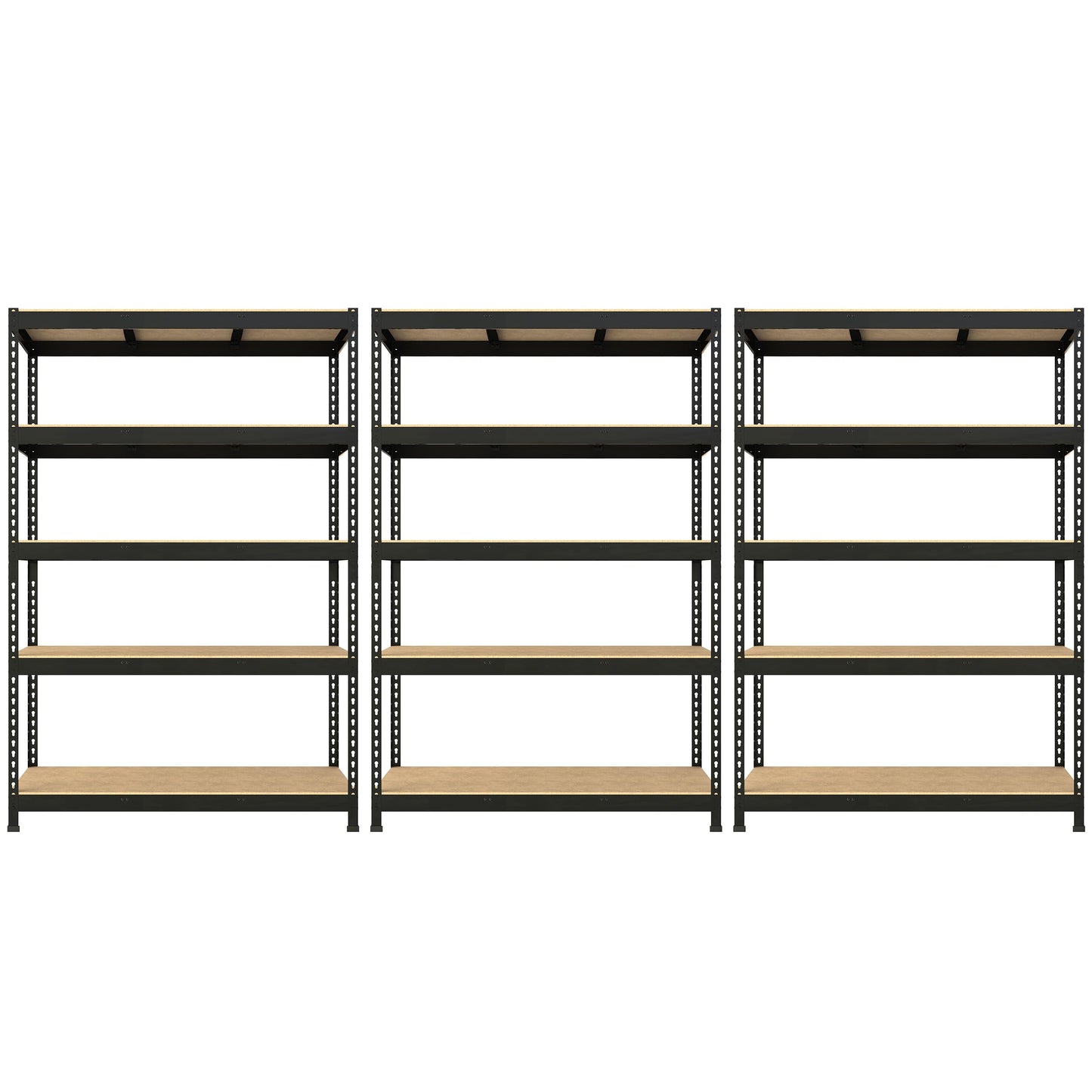 Prilinex Heavy Duty Storage Shelves 48" W x 24" D x 72" H - 3 Packs 5-Tier Adjustable Metal Garage Shelving Unit, Standing Utility Shelf Racks for - WoodArtSupply