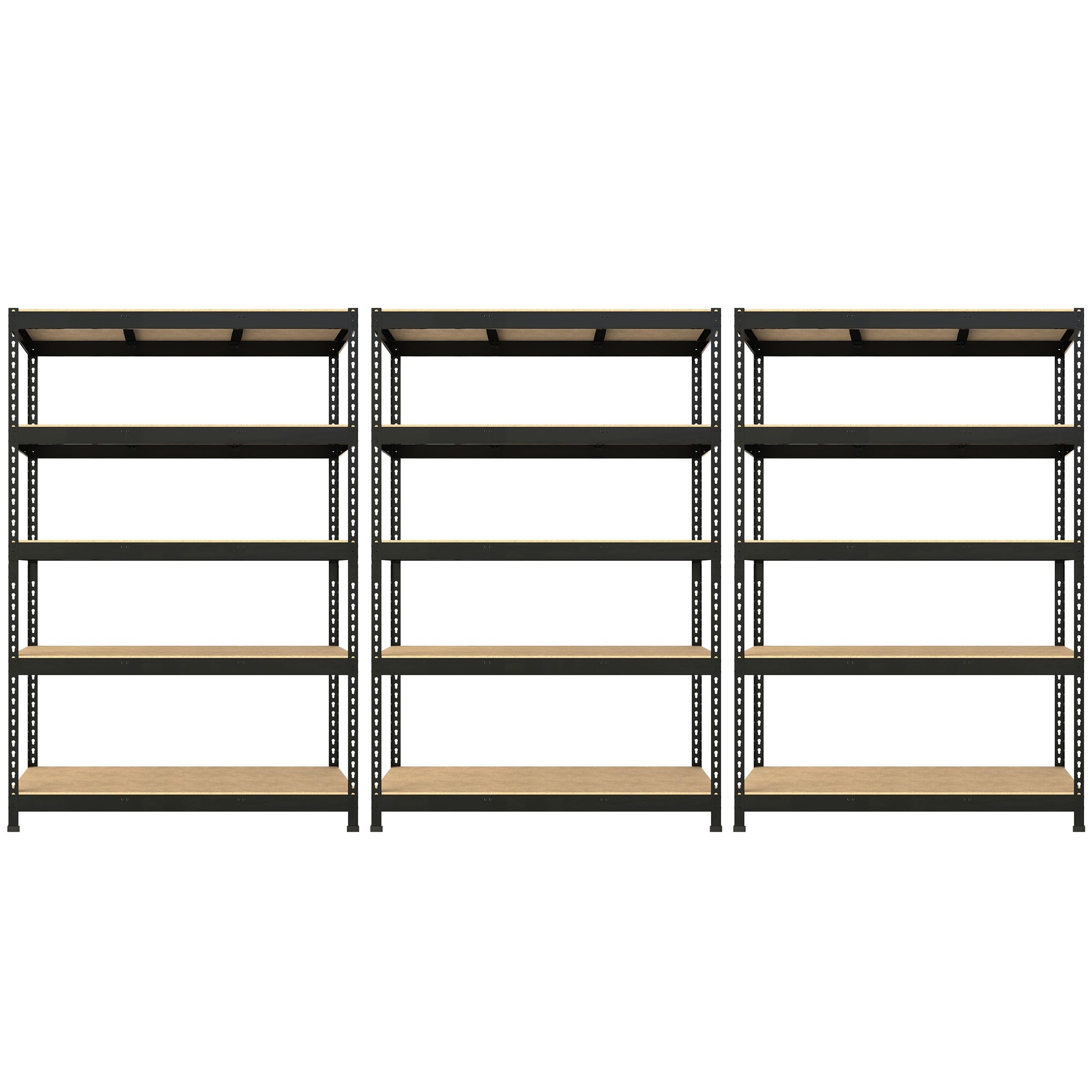 Prilinex Heavy Duty Storage Shelves 48" W x 24" D x 72" H - 3 Packs 5-Tier Adjustable Metal Garage Shelving Unit, Standing Utility Shelf Racks for - WoodArtSupply