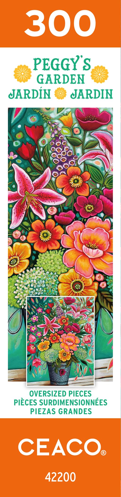 Ceaco - Peggy's Garden - Florenza - 300 Oversized Piece Jigsaw Puzzle Ceaco