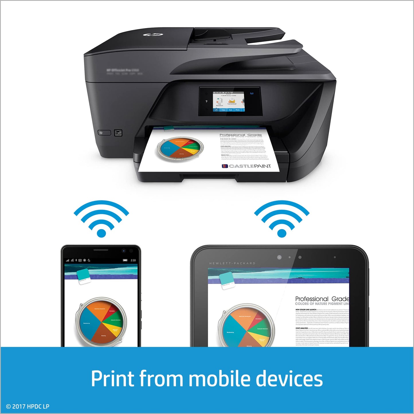 HP OfficeJet Pro 6978 All-in-One Wireless Color Printer, HP Instant Ink, Works with Alexa (T0F29A)