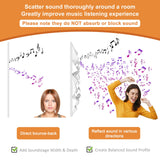 TroyStudio Acoustic Sound Diffuser Panels, 19.7 X 19.7 X 1 inches 12 Pcs White PVC Plastic 3D Wall Panel, Recording Studio Acoustical Treatment Diffusion panel, Art Decorative Ceiling Tiles TroyStudio