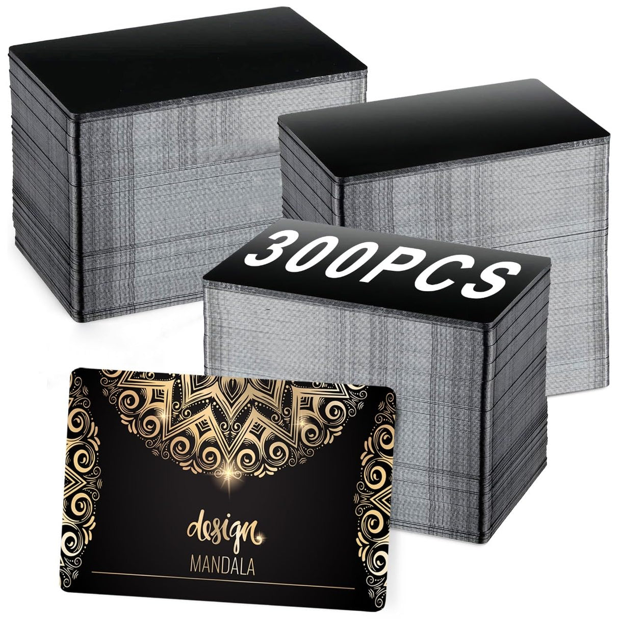 300 Pcs Metal Business Cards Black Metal Business Card Blanks for CNC Engraver Laser Engraving Reliable and Sturdy Multipurpose Aluminium Business Card Blanks Thickness 0.01 Inch Danghyuk