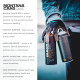 Montana BLACK Spray Paint Set – 6 Pastel Colors Bundle – 400ml Cans – Matte Finish, Fast-Drying, High-Pressure for Precision Graffiti, Street Art & DIY Projects WoodArtSupply