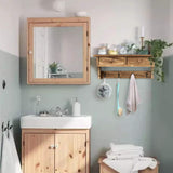 Emfogo Rustic Wood Coat Rack with Shelf & Hooks - Farmhouse Wall Mounted Coat Rack for Entryway, Mudroom, Bedroom, Kitchen, Bathroom (Brown) Emfogo