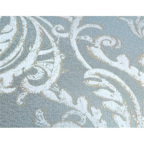 Acme Qunsia Sofa with 5 Pillows in Light Gray Fabric and Champagne Acme