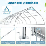 Tangkula 20x40 Ft Heavy Duty Party Tent, Large White Event Tent with Sidewalls, Zippered Door & 12 Windows, Outdoor Wedding Tent with High Strength Galvanized Steel Frame for Patio, Backyard, Parties Tangkula