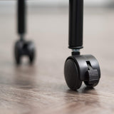 IRIS USA Wide Wood and Metal Rolling Storage Cart, Brown IRIS