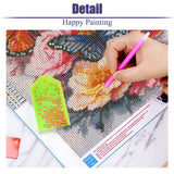 Diamond Art Kits for Adults - Butterfly Flowers Diamond Painting Kits DIY 5D Full Drill Diamond Dots Paintings with Diamonds Gem Art and Crafts for Home Decor 12x16 Inch Fuinkqe